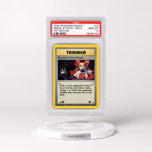 2000 Pokémon Rocket #16 Rocket's Sneak Attack - 1st Edition Holo (PSA 10 GEM MINT)