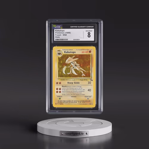 1999 Fossil #9/62 Kabutops - Galaxy Star Holo (CGC 8 NM-MT)