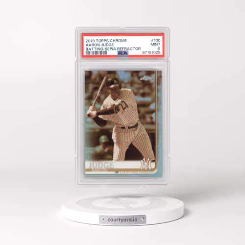 2019 Topps Chrome #100 Aaron Judge - Batting-Sepia Refractor (PSA 9 MINT)