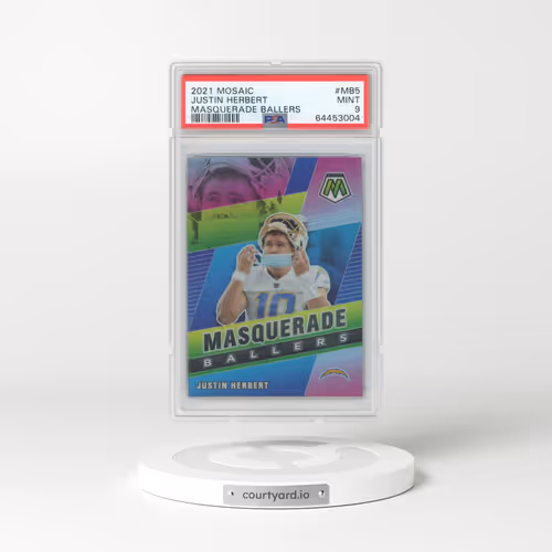 2021 Panini Mosaic Masquerade Ballers #MB5 Justin Herbert (PSA 9 MINT)