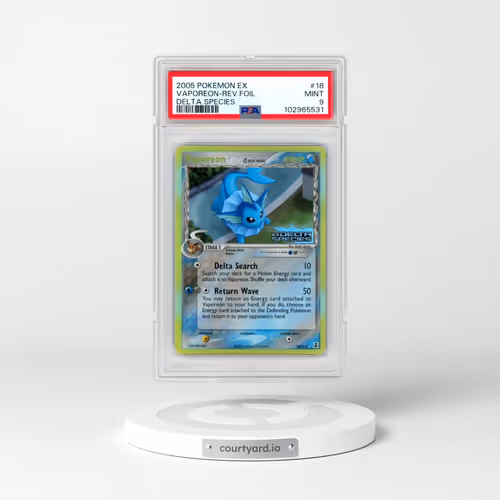 2005 Pokémon EX Delta Species #18 Vaporeon - Reverse Foil (PSA 9 MINT)