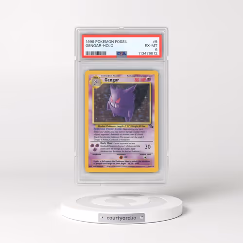 1999 Pokémon Fossil #5 Gengar - Holo (PSA 6 EX-MT)
