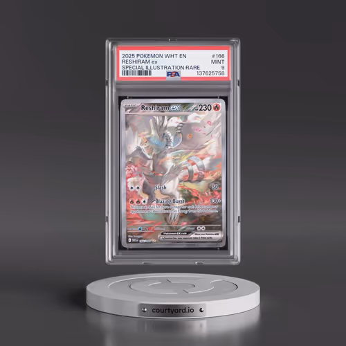 2025 Pokémon Wht EN-White Flare #166 Reshiram EX - Holo Special Illustration Rare (PSA 9 MINT)