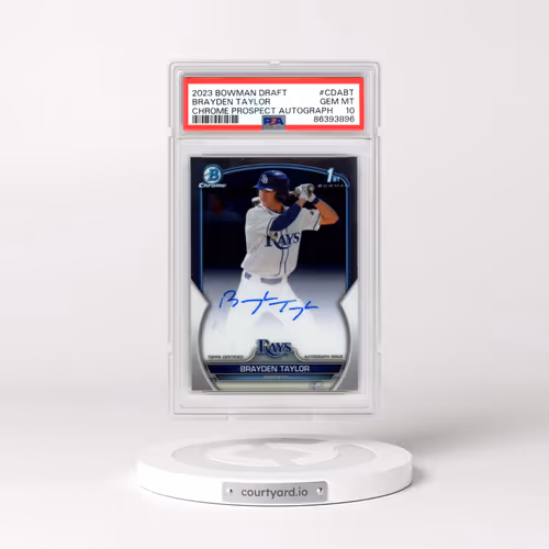 2023 Bowman Draft Chrome Prospect Autograph #CDABT Brayden Taylor (PSA 10 GEM MINT)