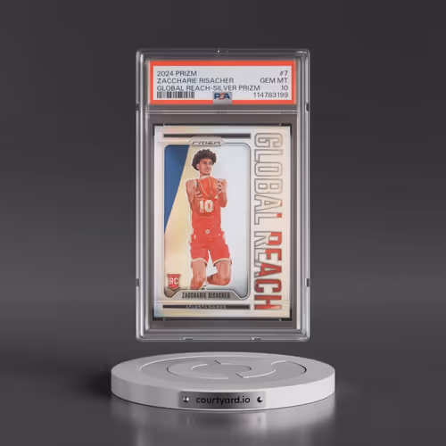 2024 Panini Prizm Global Reach #7 Zaccharie Risacher - Silver Prizm (PSA 10 GEM MINT)