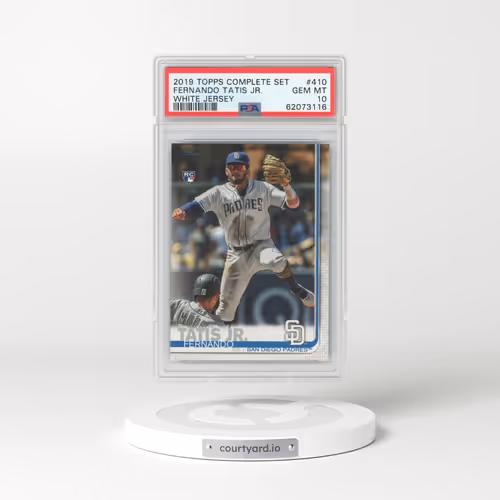2019 Topps Complete Set #410 Fernando Tatis Jr. - White Jersey (PSA 10 GEM MINT)