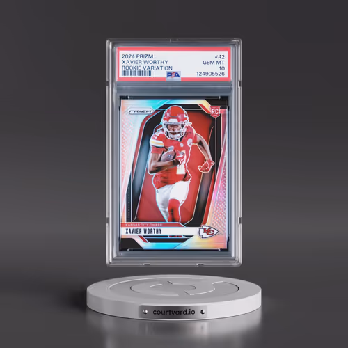 2024 Panini Prizm Rookie Variation #42 Xavier Worthy (PSA 10 GEM MINT)