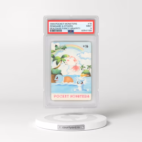 1999 Pocket Monsters Sealdass Fancy Graffiti #16 Zenigame & Others (PSA 9 MINT)