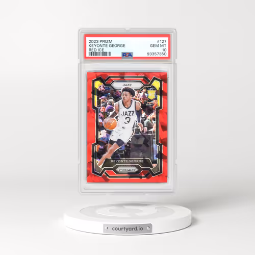 2023 Panini Prizm #127 Keyonte George - Red Ice (PSA 10 GEM MINT)