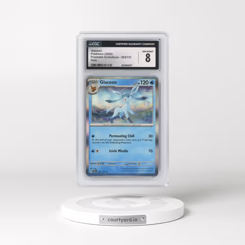2025 Prismatic Evolutions - PRE EN #025/131 Glaceon - Holo (CGC 8 NM-MT)
