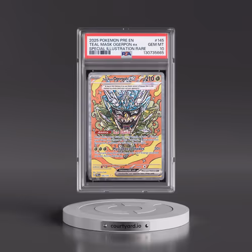 2025 Pokémon Pre EN-Prismatic Evolutions #145 Teal Mask Ogerpon EX - Holo Special Illustration Rare
