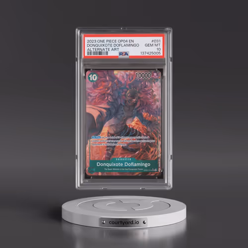 2023 One Piece OP04-Kingdoms of Intrigue #031 Donquixote Doflamingo - Alternate Art (PSA 10 GEM MINT