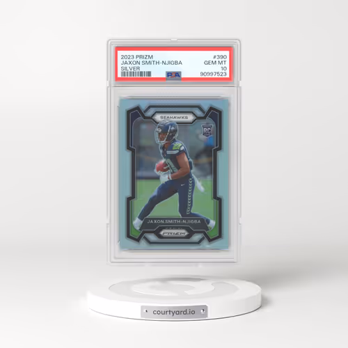 2023 Panini Prizm #390 Jaxon Smith-Njigba - Silver Prizm (PSA 10 GEM MINT)