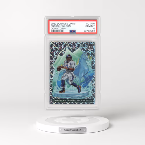 2022 Panini Donruss Optic Downtown #DTRW Russell Wilson (PSA 10 GEM MINT)