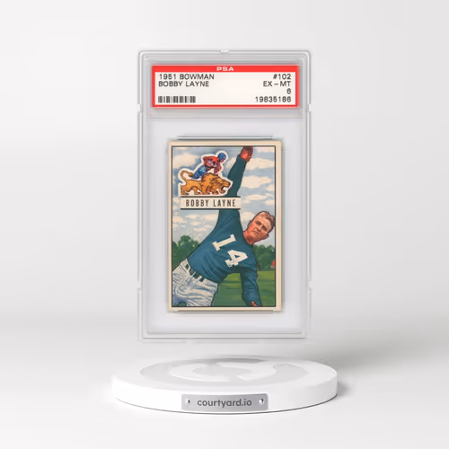 1951 Bowman #102 Bobby Layne (PSA 6 EX-MT)