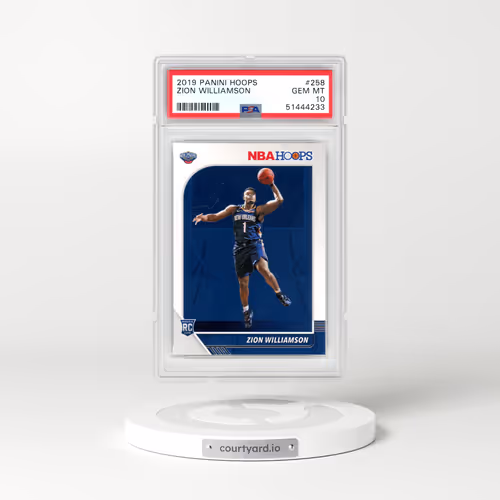 2019 Panini Hoops #258 Zion Williamson (PSA 10 GEM MINT)
