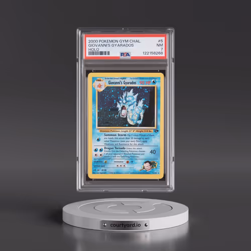 2000 Pokémon Gym Challenge #5 Giovanni's Gyarados - Holo (PSA 7 NM)