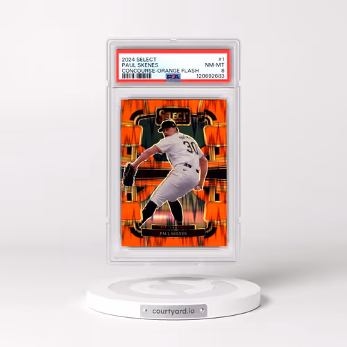 2024 Panini Select Concourse #1 Paul Skenes - Orange Flash (PSA 8 NM-MT)