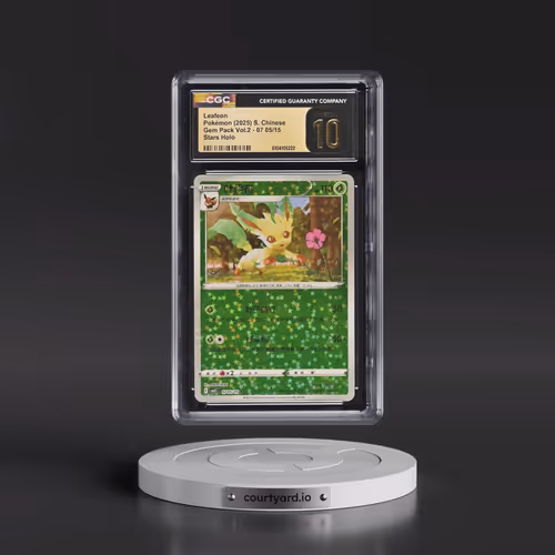 2025 Gem Pack Volume 2 - CBB2C - Simplified #07 05/15 Leafeon - Stars Holo (CGC 10 PRISTINE)