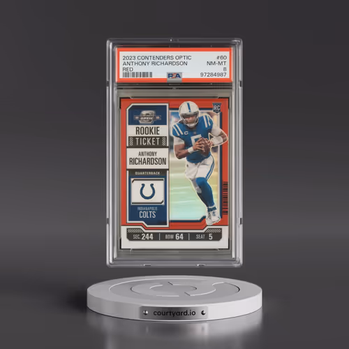 2023 Panini Contenders Optic #60 Anthony Richardson - Red (PSA 8 NM-MT)