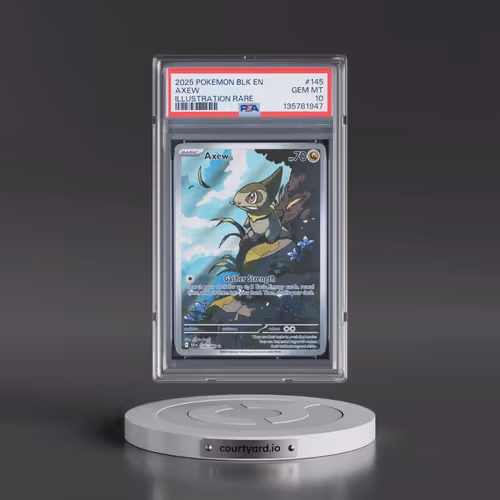 2025 Pokémon Blk EN-Black Bolt #145 Axew - Illustration Rare (PSA 10 GEM MINT)