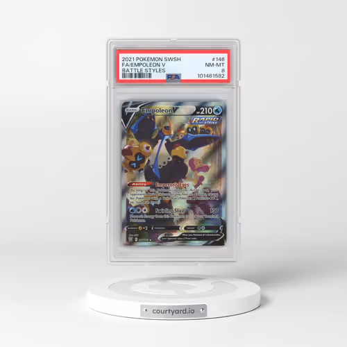 2021 Pokémon Sword & Shield Battle Styles #146 Empoleon V - Holo Full Art (PSA 8 NM-MT)