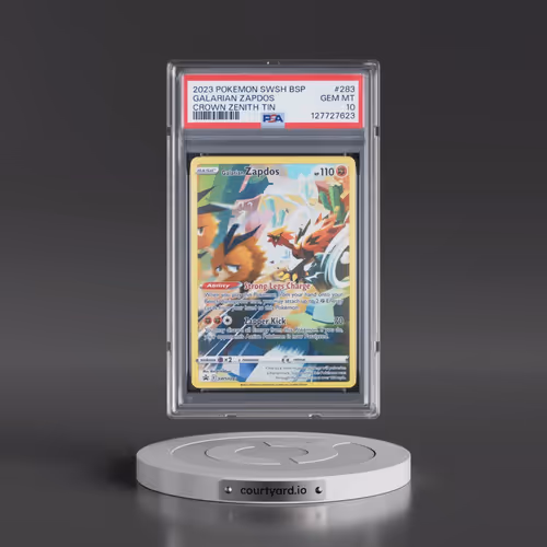 2023 Pokémon Swsh Black Star Promo #283 Galarian Zapdos - Crown Zenith Tins (PSA 10 GEM MINT)