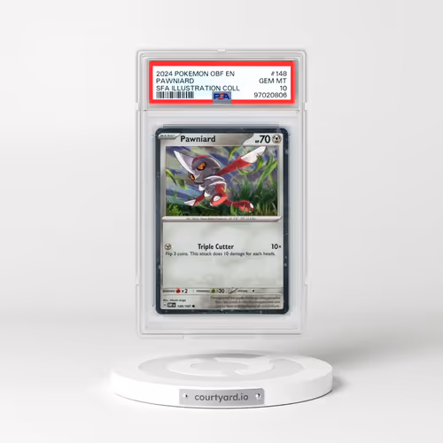 2024 Pokémon Obf EN-Obsidian Flames #148 Pawniard - Shrouded Fable Illustration Collection (PSA 10 GEM MINT)