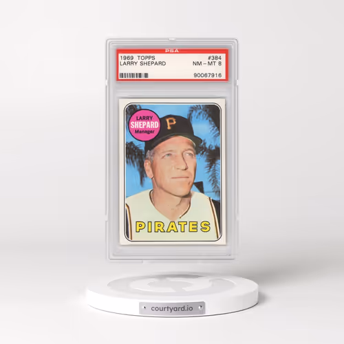 1969 Topps #384 Larry Shepard (PSA 8 NM-MT)