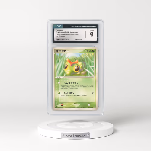 2004 Flight of Legends #001/082 Caterpie - 1st Edition (CGC 9 MINT)