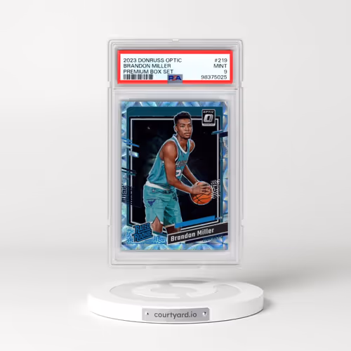 2023 Panini Donruss Optic #219 Brandon Miller - Premium Box Set (PSA 9 MINT)