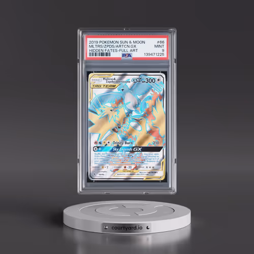 2019 Pokémon Sun & Moon Hidden Fates #66 Moltres & Zapdos & Articuno GX - Holo Full Art (PSA 9 MINT)