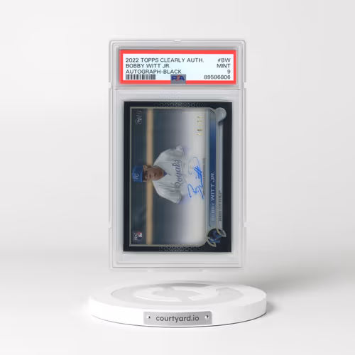 2022 Topps Clearly Authentic Autographs #BW Bobby Witt Jr. - Black (PSA 9 MINT)