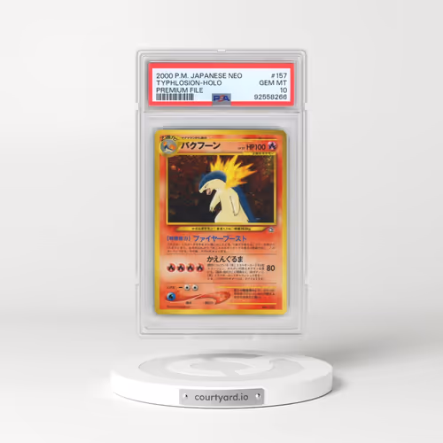 2000 Pokémon Neo #157 Typhlosion - Holo Premium File (PSA 10 GEM MINT)