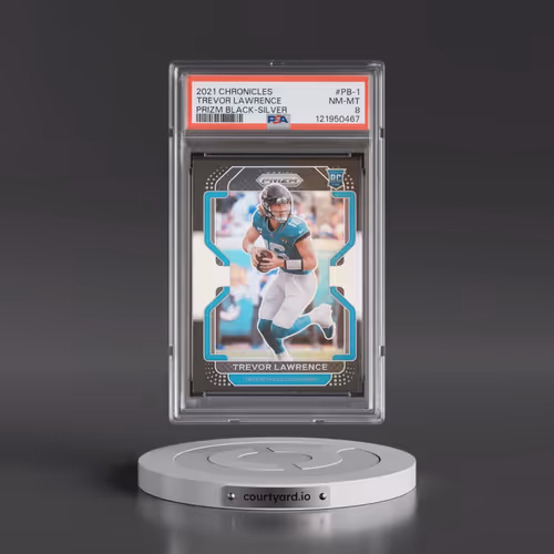 2021 Panini Chronicles Prizm Black #PB-1 Trevor Lawrence - Silver (PSA 8 NM-MT)