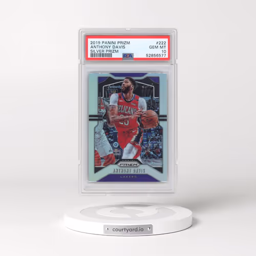 2019 Panini Prizm #222 Anthony Davis - Silver Prizm (PSA 10 GEM MINT)