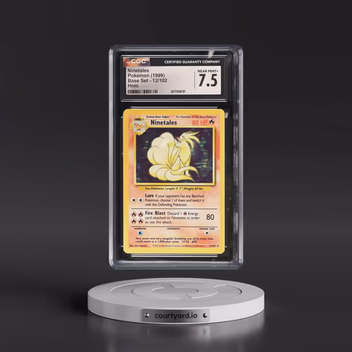 1999 Base Set #12/102 Ninetales - Holo (CGC 7.5 NM+)