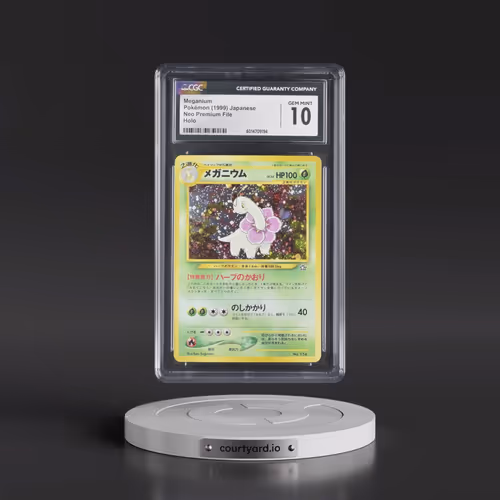 1999 Neo Premium File Meganium - No Rarity - Holo (CGC 10 GEM MINT)