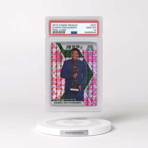 2019 Panini Mosaic #297 Giannis Antetokounmpo - Pink Camo (PSA 10 GEM MINT)
