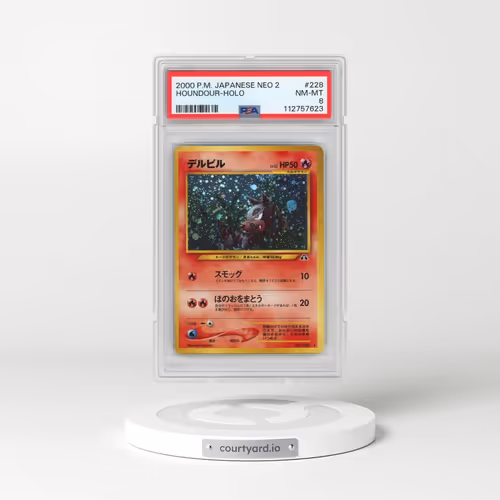 2000 Pokémon Neo 2 #228 Houndour - Holo (PSA 8 NM-MT)