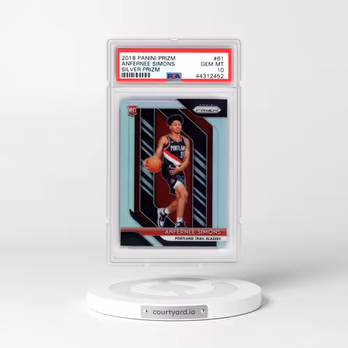 2018 Panini Prizm #61 Anfernee Simons - Silver Prizm (PSA 10 GEM MINT)