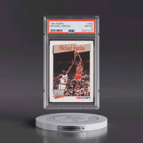 1991 Hoops #455 Michael Jordan (PSA 8 NM-MT)