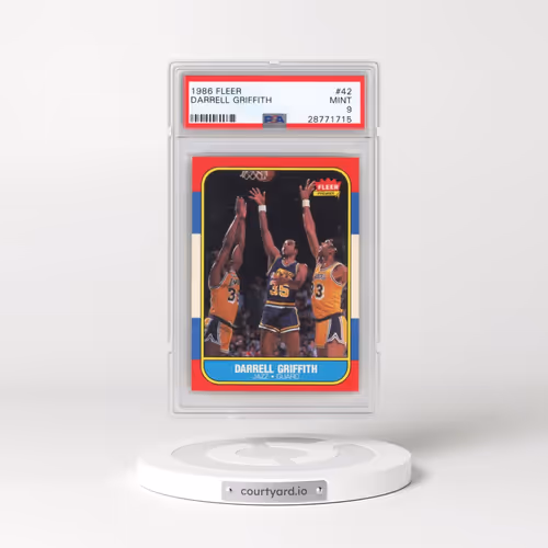 1986 Fleer #42 Darrell Griffith (PSA 9 MINT)