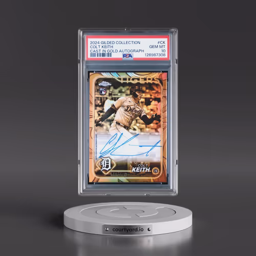 2024 Topps Gilded Collection Topps Chrome Cast in Gold Variation Autographs #CK Colt Keith (PSA 10 G