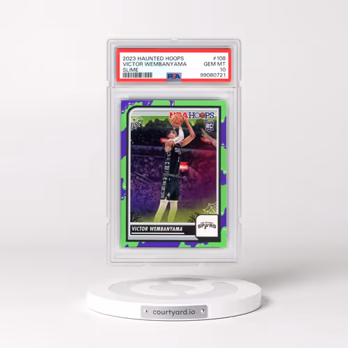 2023 Panini Haunted Hoops #108 Victor Wembanyama - Slime (PSA 10 GEM MINT)