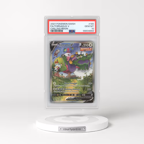 2021 Pokémon Sword & Shield Chilling Reign #185 Tornadus V - Holo Full Art (PSA 10 GEM MINT)