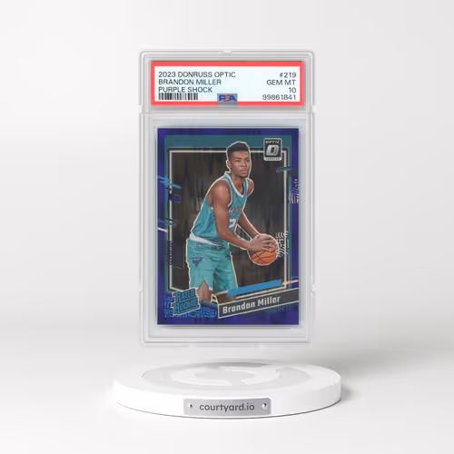 2023 Panini Donruss Optic #219 Brandon Miller - Purple Shock (PSA 10 GEM MINT)