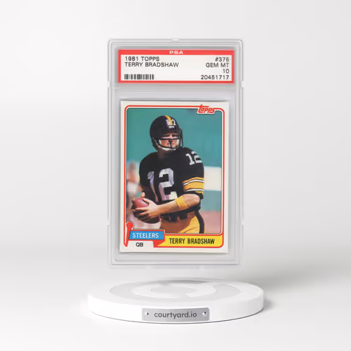 1981 Topps #375 Terry Bradshaw (PSA 10 GEM MINT)