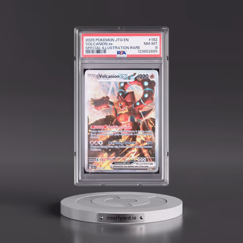 2025 Pokémon Jtg EN-Journey Together #182 Volcanion EX - Holo Special Illustration Rare (PSA 8 NM-MT