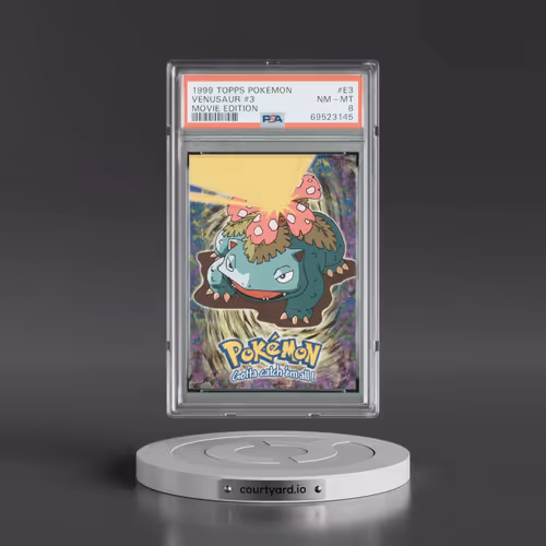 1999 Topps Pokémon the Movie Edt #E3 Venusaur #3 (PSA 8 NM-MT)